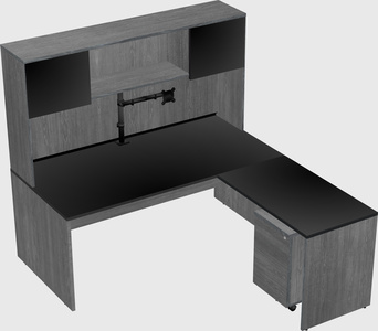 L-shaped office desk