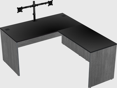 L-shaped office desk