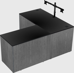 L-shaped office desk