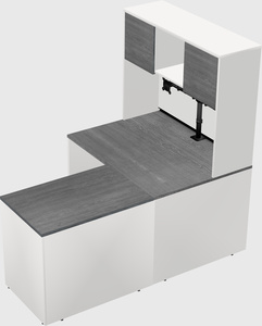 L-shaped office desk