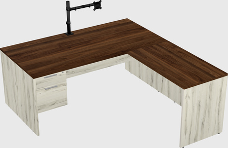 L-shaped office desk