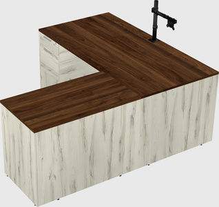 L-shaped office desk