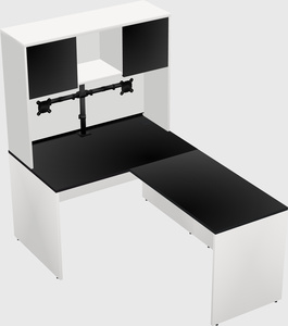 L-shaped office desk