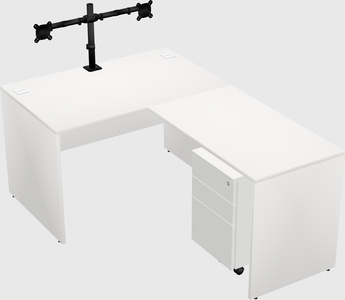 L-shaped office desk