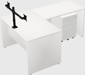 L-shaped office desk