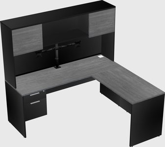 L-shaped office desk