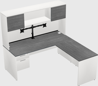 L-shaped office desk