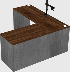 L-shaped office desk