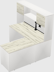 L-shaped office desk