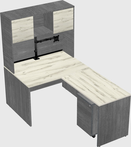 L-shaped office desk