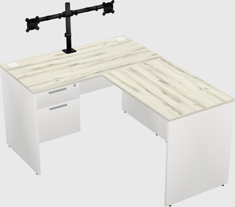 L-shaped office desk