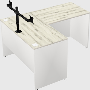 L-shaped office desk