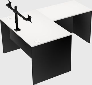 L-shaped office desk