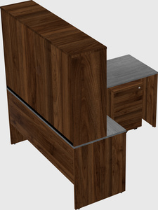 L-shaped office desk