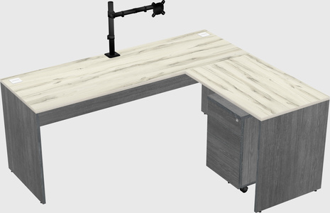 L-shaped office desk