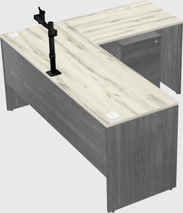 L-shaped office desk