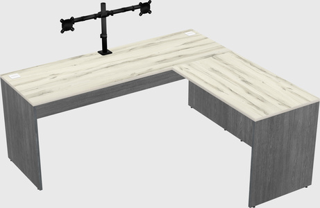 L-shaped office desk
