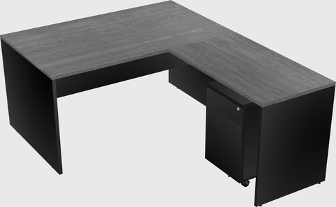 L-shaped office desk