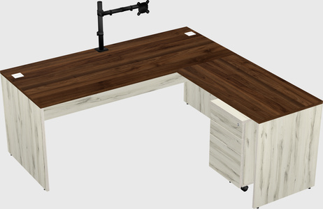 L-shaped office desk