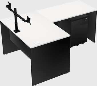 L-shaped office desk