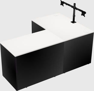 L-shaped office desk