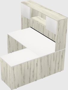 L-shaped office desk