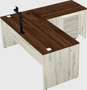 L-shaped office desk