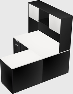 L-shaped office desk