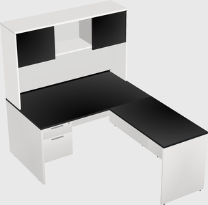 L-shaped office desk
