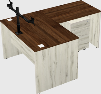 L-shaped office desk