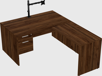 L-shaped office desk