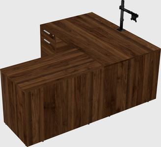 L-shaped office desk