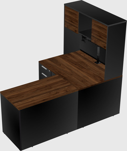 L-shaped office desk