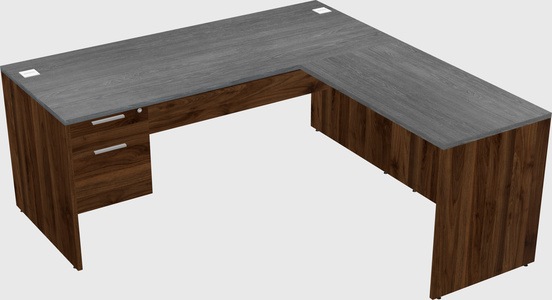 L-shaped office desk