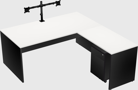L-shaped office desk