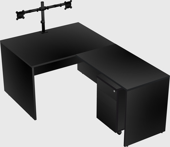 L-shaped office desk