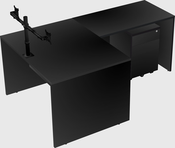L-shaped office desk