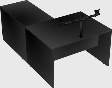 L-shaped office desk