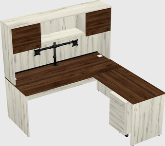 L-shaped office desk