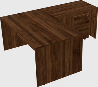 L-shaped office desk