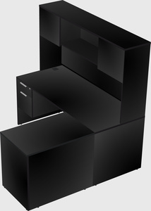 L-shaped office desk