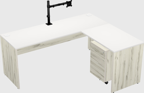 L-shaped office desk