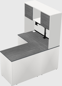 L-shaped office desk