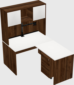 L-shaped office desk