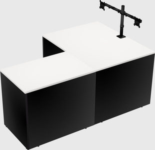 L-shaped office desk