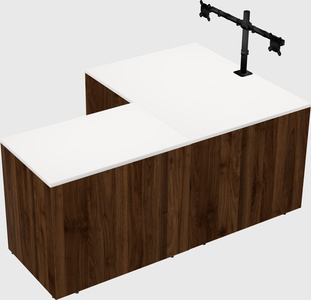 L-shaped office desk