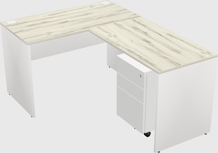 L-shaped office desk