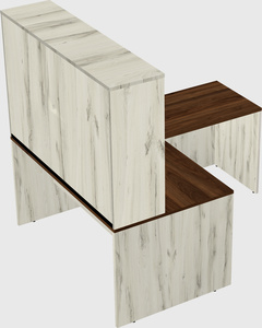 L-shaped office desk