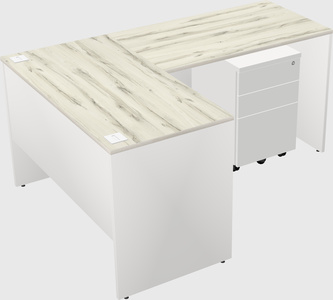 L-shaped office desk