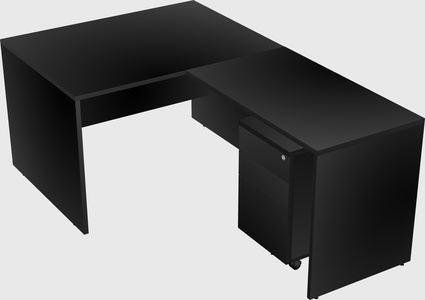 L-shaped office desk